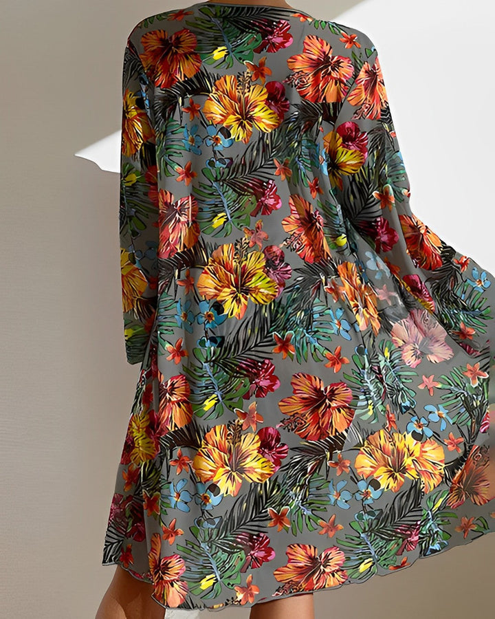 Amara | Bikiniset Drie Delig Bloemen Patroon Zomer Zwemkleding