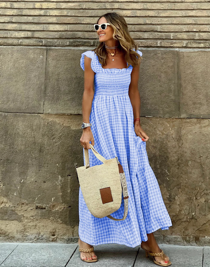 Annabel | Elegante Dames Maxi Gesmokte Zomerjurk
