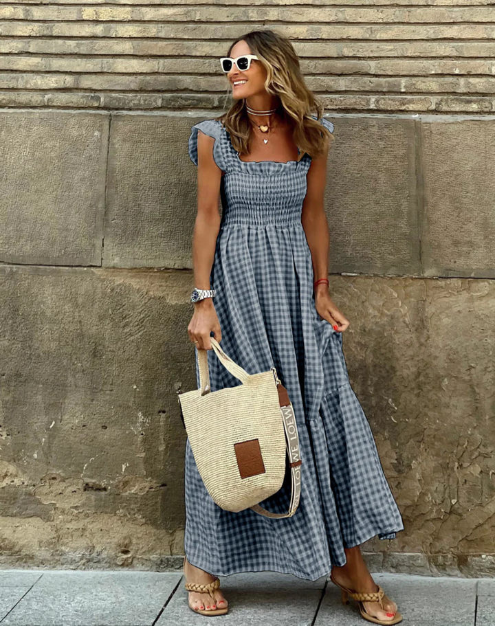 Annabel | Elegante Dames Maxi Gesmokte Zomerjurk