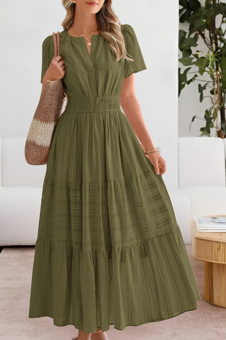 Benthe | Luchtige Dames Midi Jurk Boho
