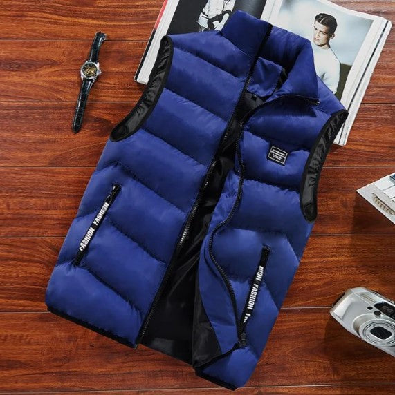 Bram | Heren Gewatteerd Hoge Kraag Bodywarmer