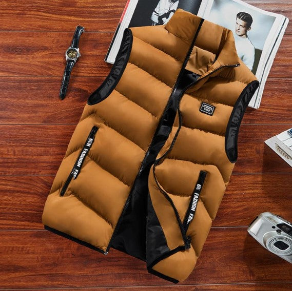 Bram | Heren Gewatteerd Hoge Kraag Bodywarmer
