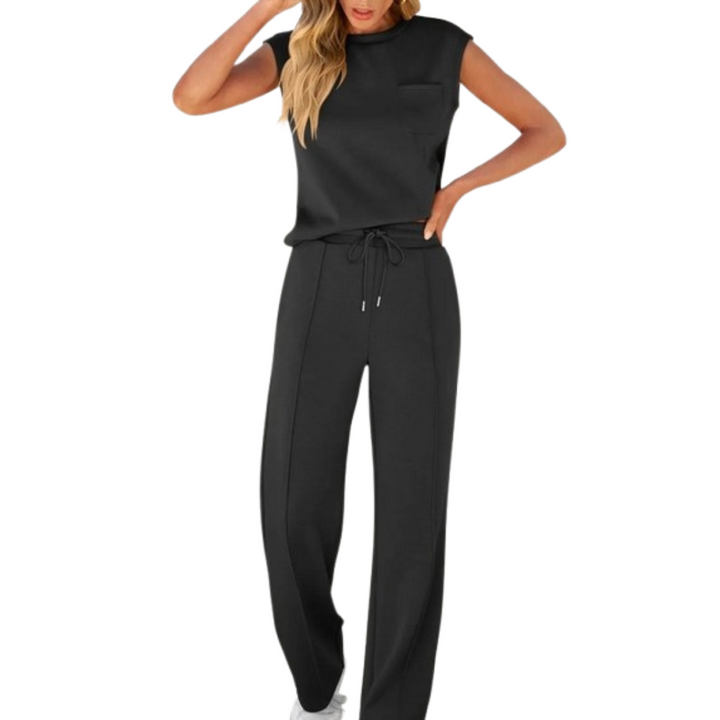 Elena | Dames Co Ord Set Lounge Broek Mouwloos
