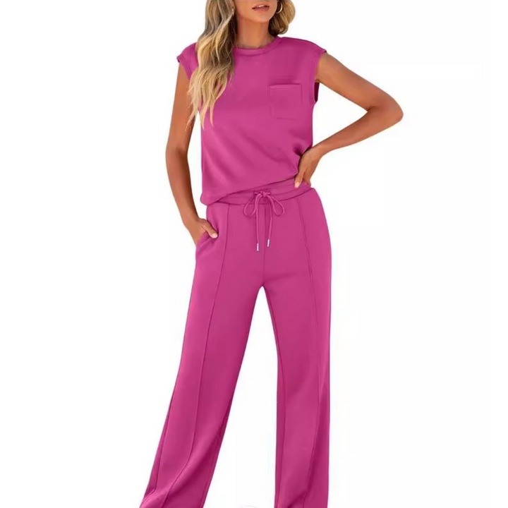 Elena | Dames Co Ord Set Lounge Broek Mouwloos