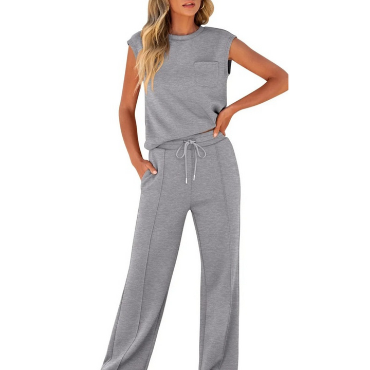 Elena | Dames Co Ord Set Lounge Broek Mouwloos