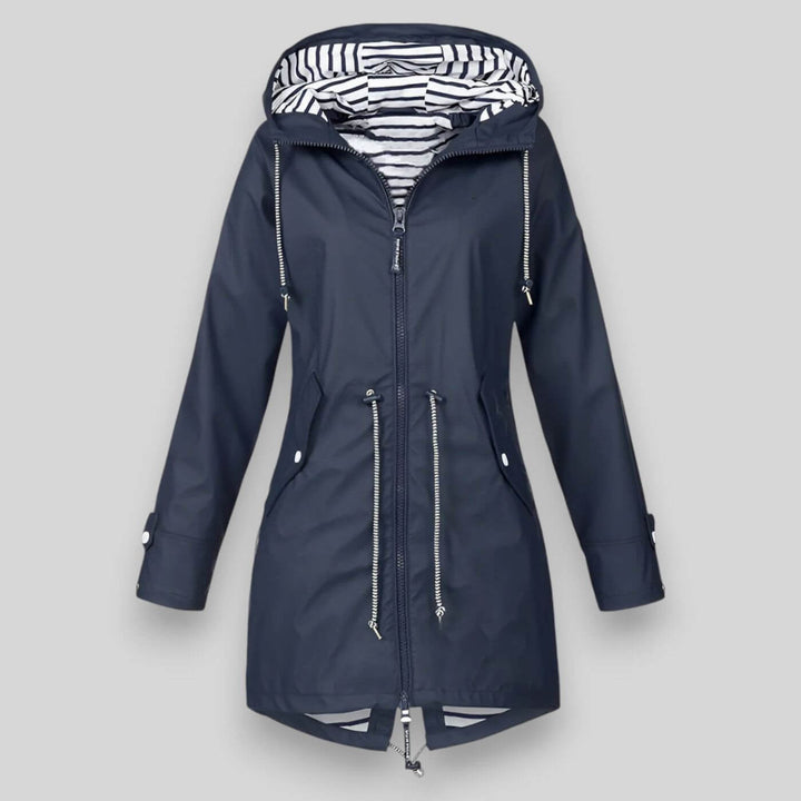 Femke | Dames Capuchon Waterdicht Middellange Regenjas