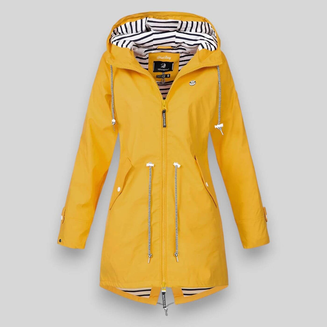Femke | Dames Capuchon Waterdicht Middellange Regenjas