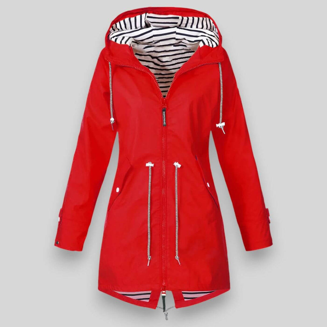 Femke | Dames Capuchon Waterdicht Middellange Regenjas