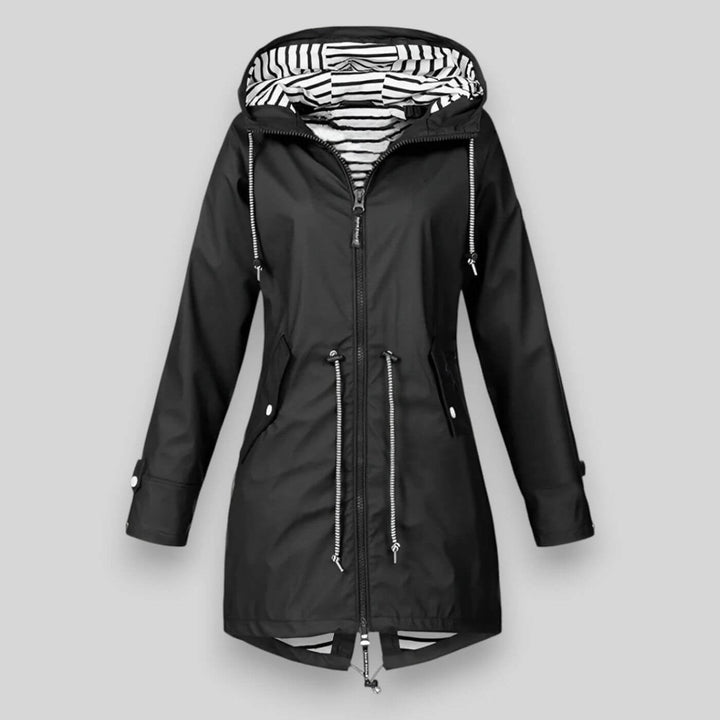 Femke | Dames Capuchon Waterdicht Middellange Regenjas