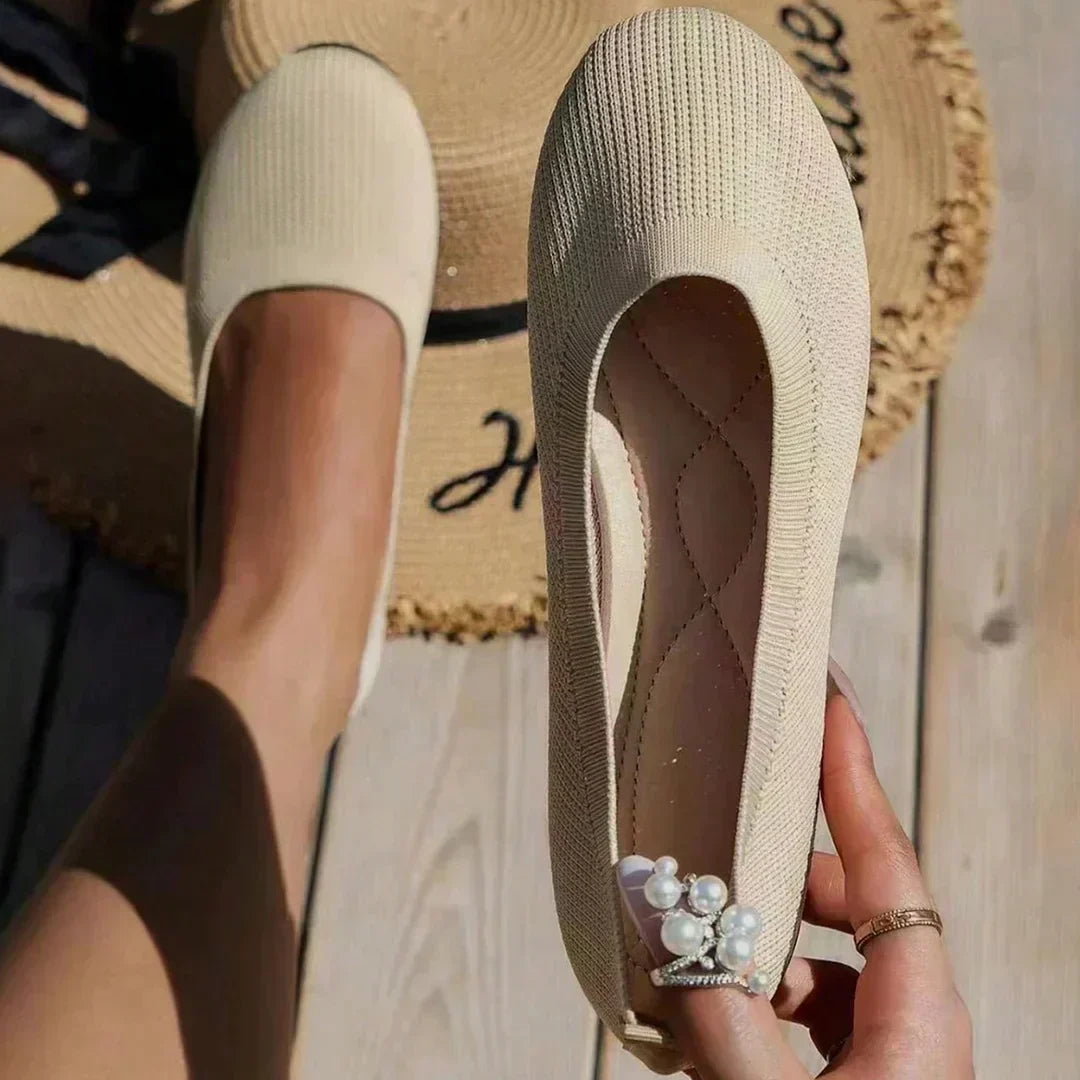 Fenna | Dames Orthopedische Ronde Neus Instap Ballerina&