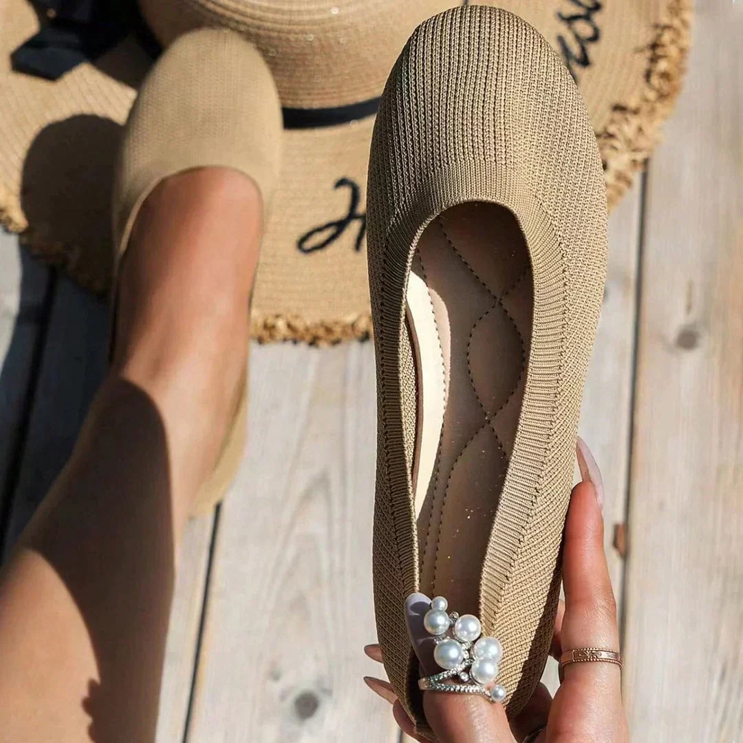 Fenna | Dames Orthopedische Ronde Neus Instap Ballerina&