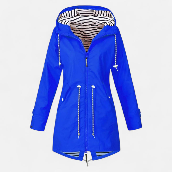 Fenna | Dames Waterdicht Capuchon Middellange Regenjas