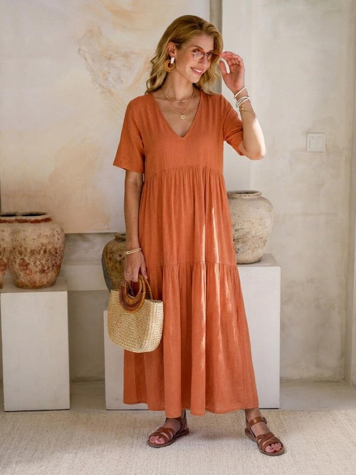 Fenna | Dames Maxi Jurk Boho Zomer Loose Fit Casual