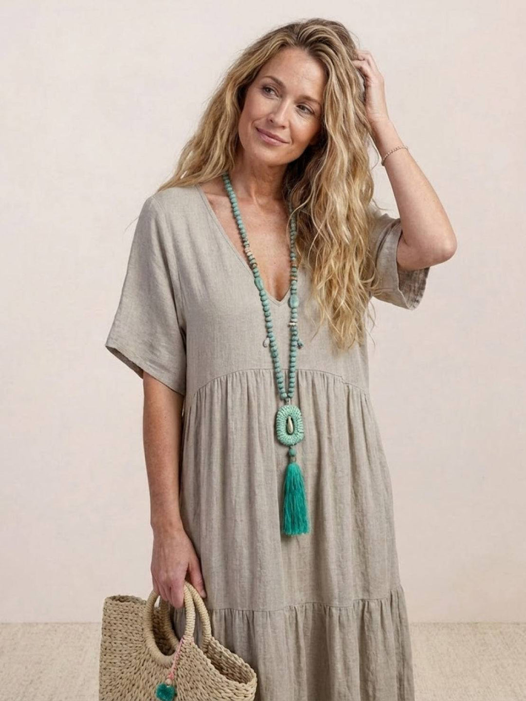 Fenna | Dames Maxi Jurk Boho Zomer Loose Fit Casual