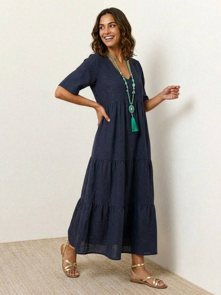 Fenna | Dames Maxi Jurk Boho Zomer Loose Fit Casual