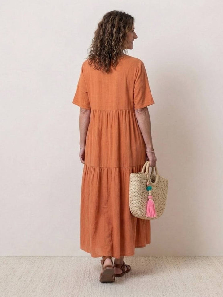 Fenna | Dames Maxi Jurk Boho Zomer Loose Fit Casual