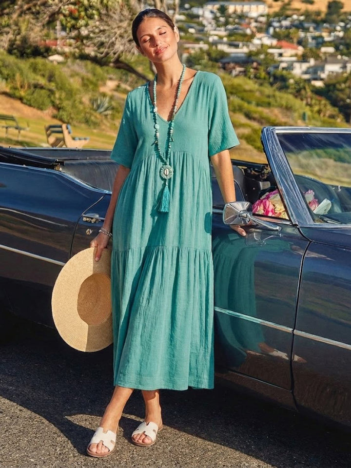 Fenna | Dames Maxi Jurk Boho Zomer Loose Fit Casual