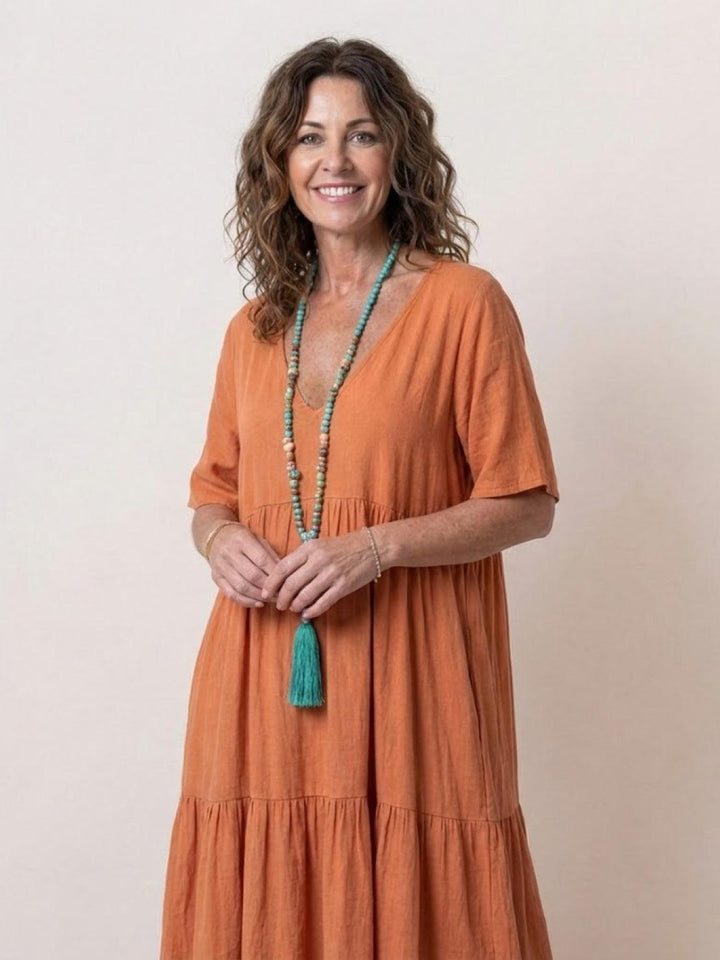 Fenna | Dames Maxi Jurk Boho Zomer Loose Fit Casual