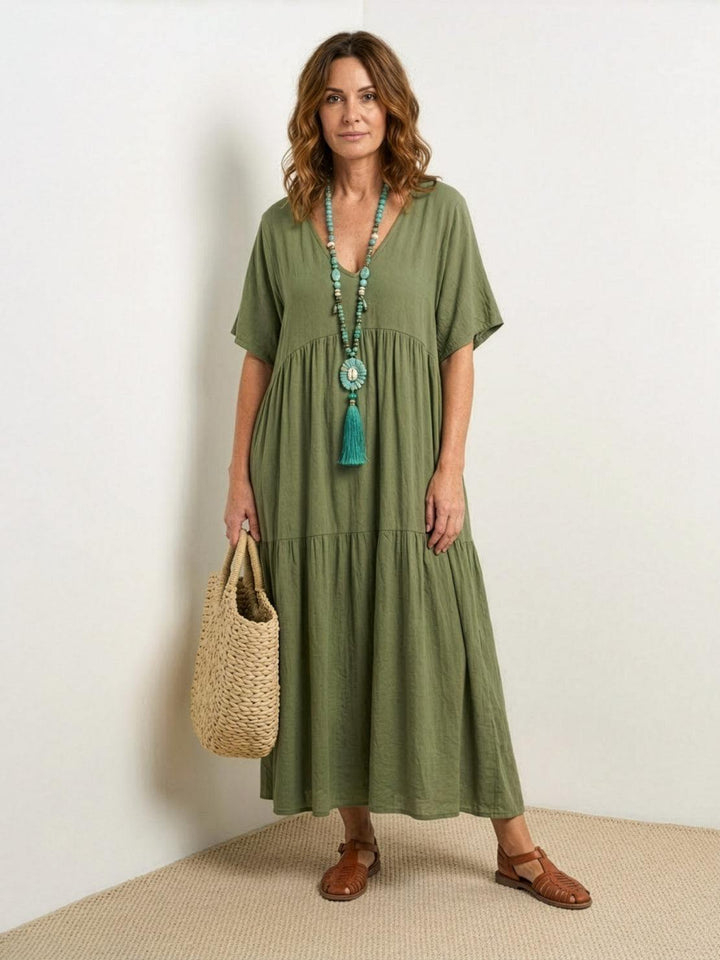 Fenna | Dames Maxi Jurk Boho Zomer Loose Fit Casual