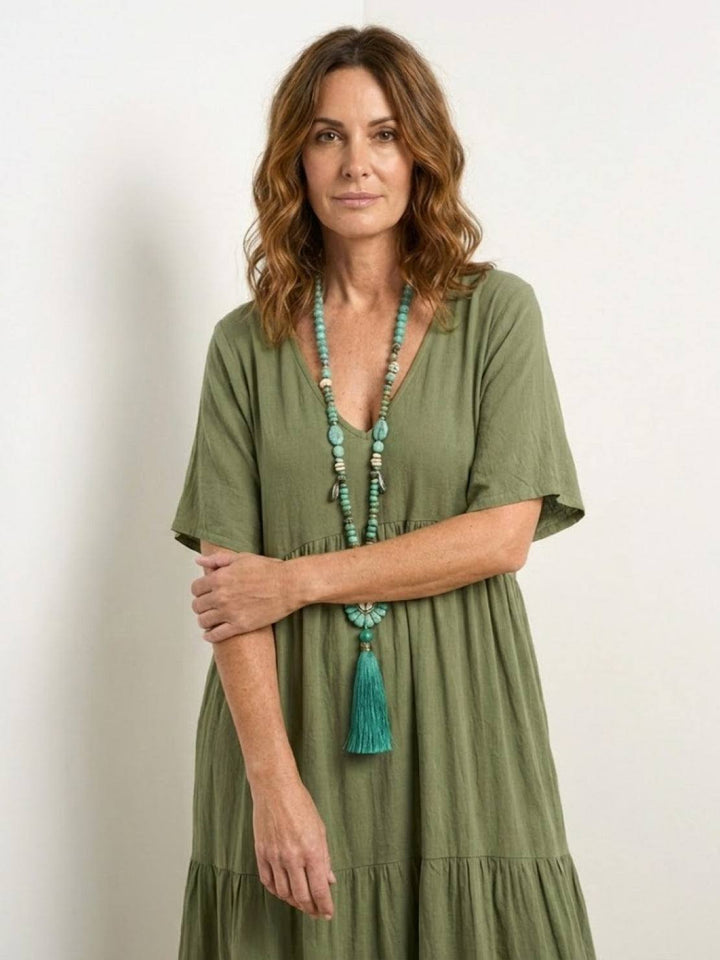 Fenna | Dames Maxi Jurk Boho Zomer Loose Fit Casual