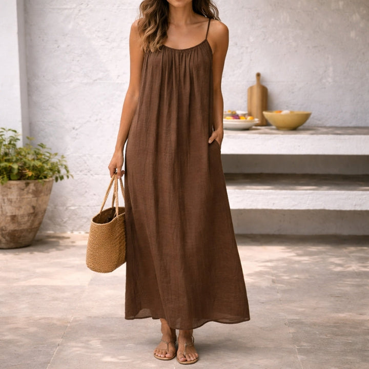 Heidi | Elegante Dames Maxi-Jurk Spaghettibandje