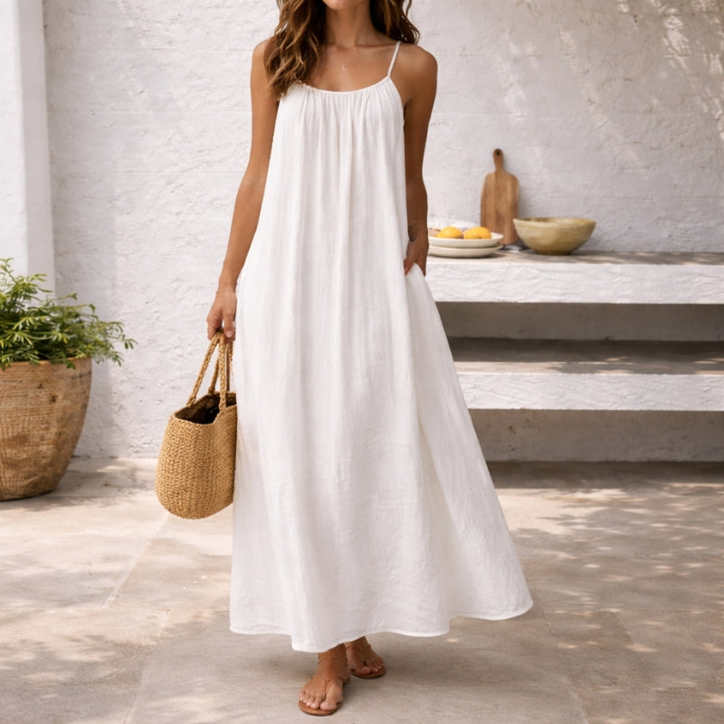 Heidi | Elegante Dames Maxi-Jurk Spaghettibandje