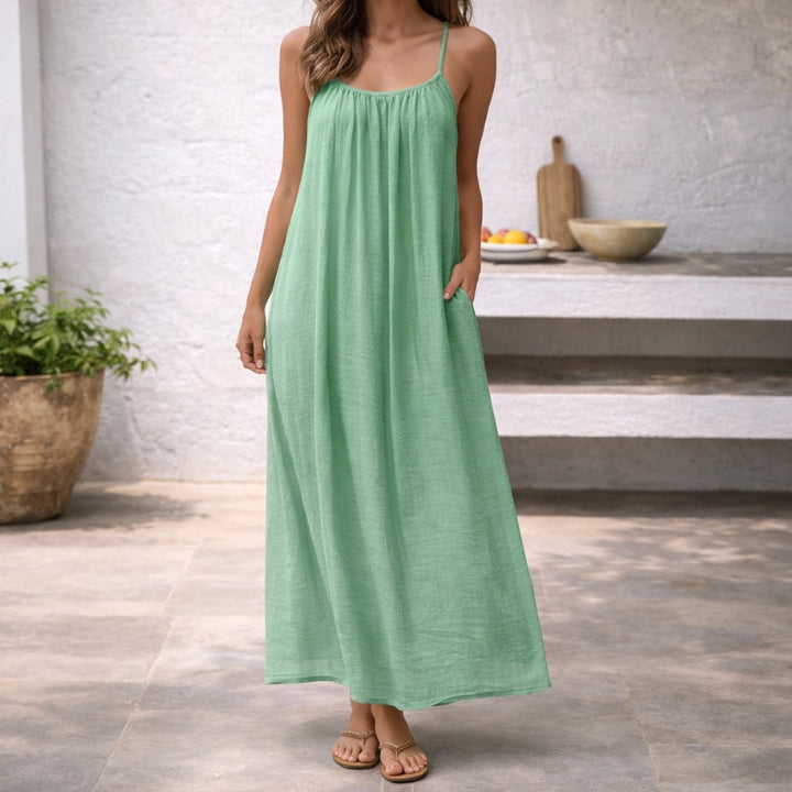 Heidi | Elegante Dames Maxi-Jurk Spaghettibandje