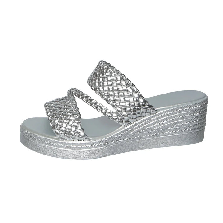 Ines | Dames Sleehakken Sandalen Platform Gevlochten Instapper Zomer