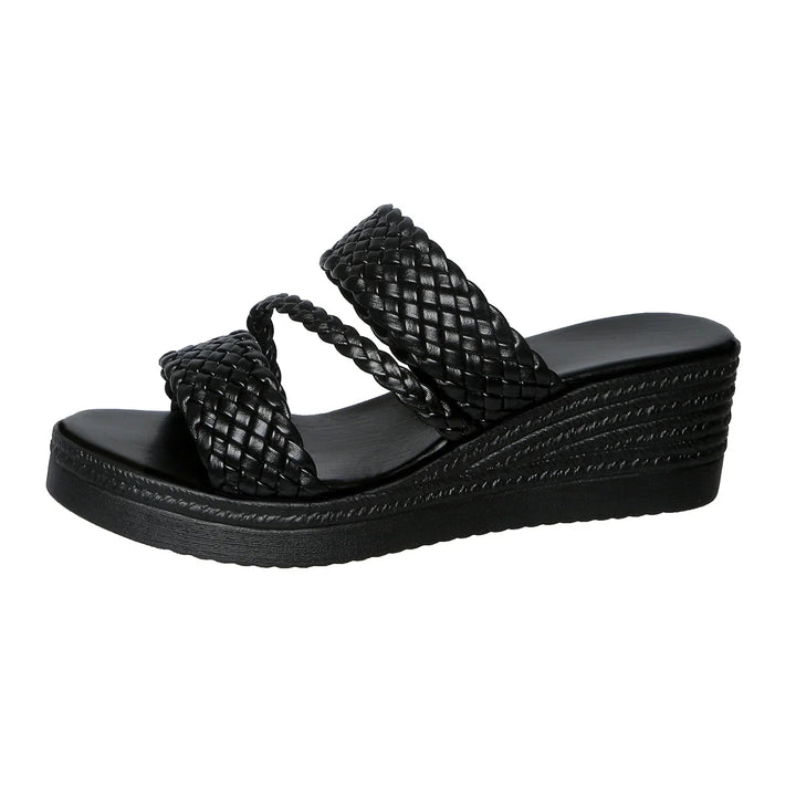 Ines | Dames Sleehakken Sandalen Platform Gevlochten Instapper Zomer