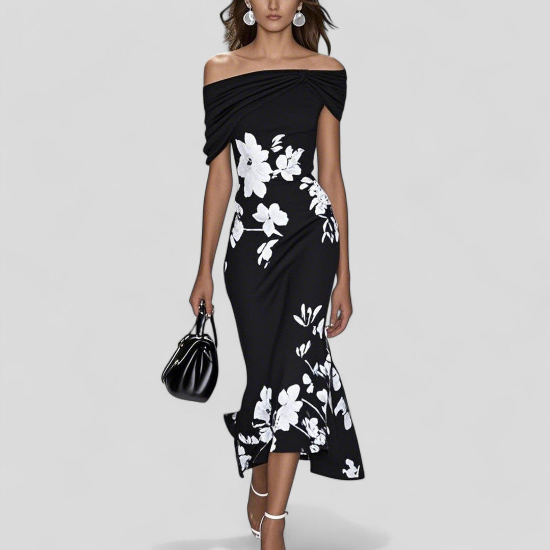 Isabrunel | Moeiteloze Dames Midi Jurk Print