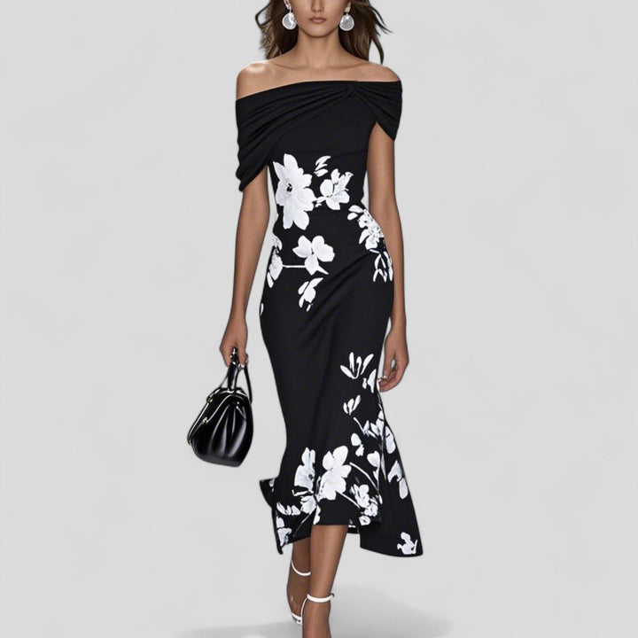 Isabrunel | Moeiteloze Dames Midi Jurk Print