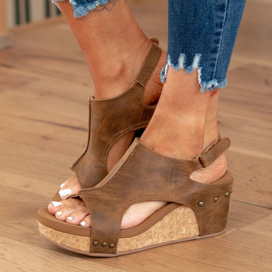 Jasmijn | Dames Elegante Suède Sleehak Zomer Sandalen