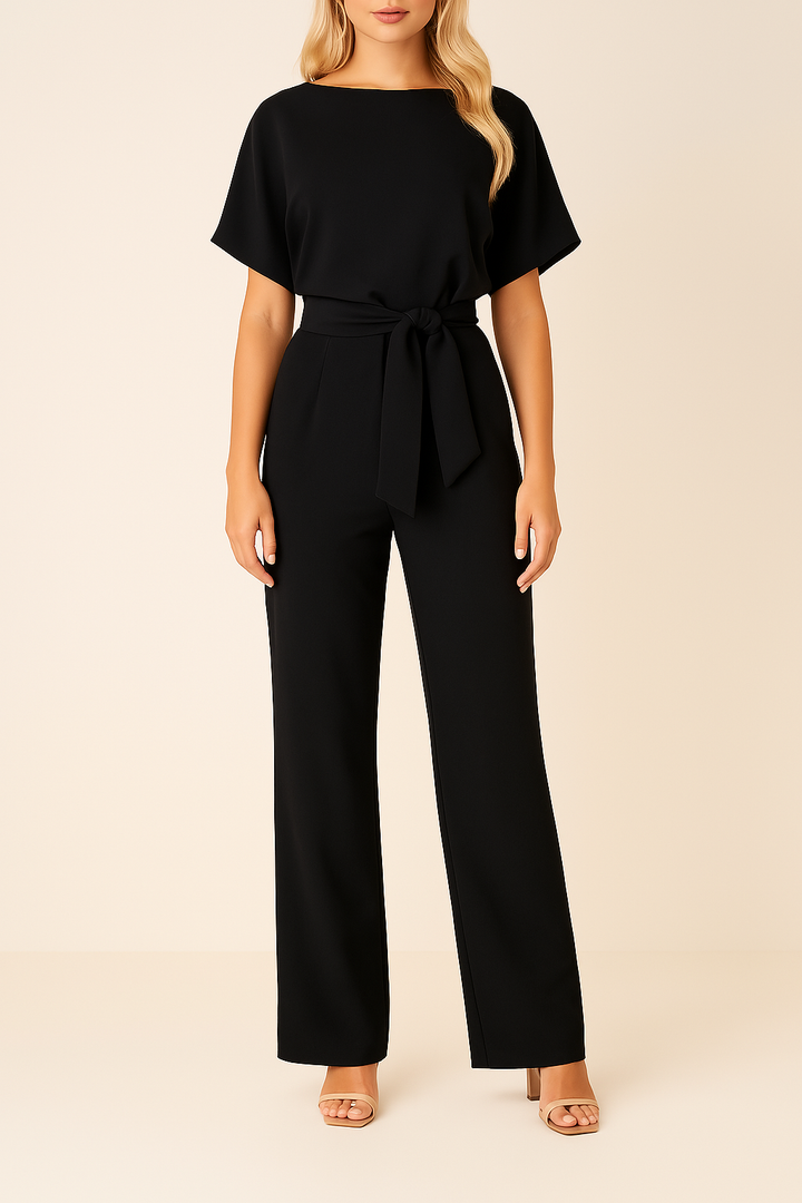 Lavinia | Dames Jumpsuit Elegant Wide-Leg Korte Mouw