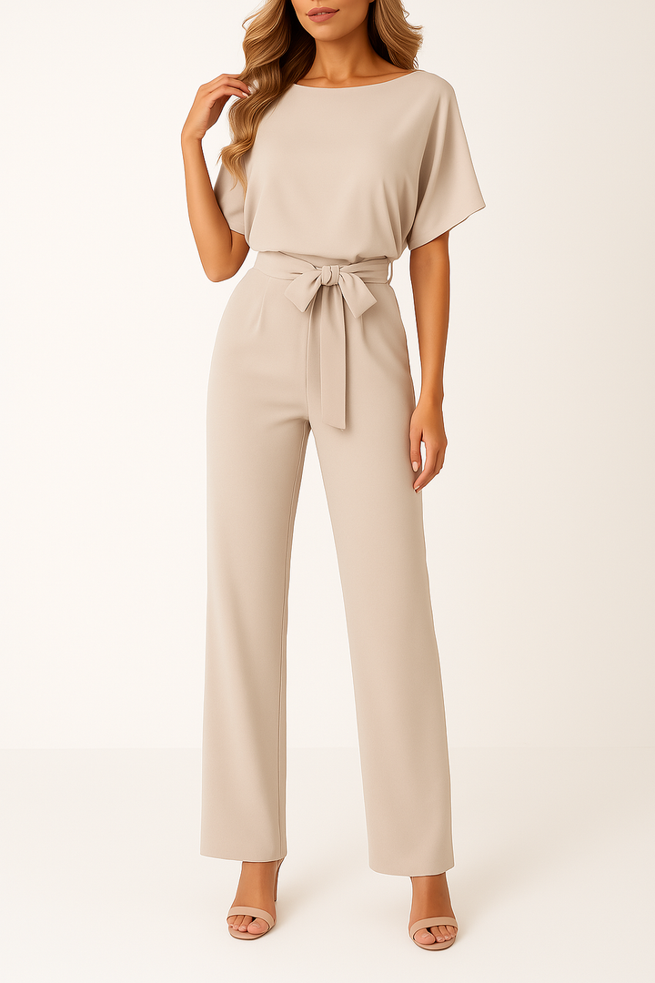 Lavinia | Dames Jumpsuit Elegant Wide-Leg Korte Mouw