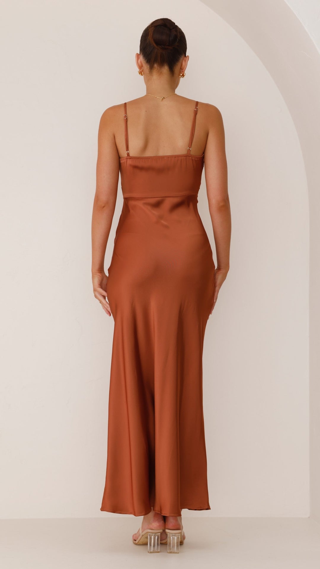 Lysandra | Elegante Satijn-Look Maxi Avondjurk met Hoge Split