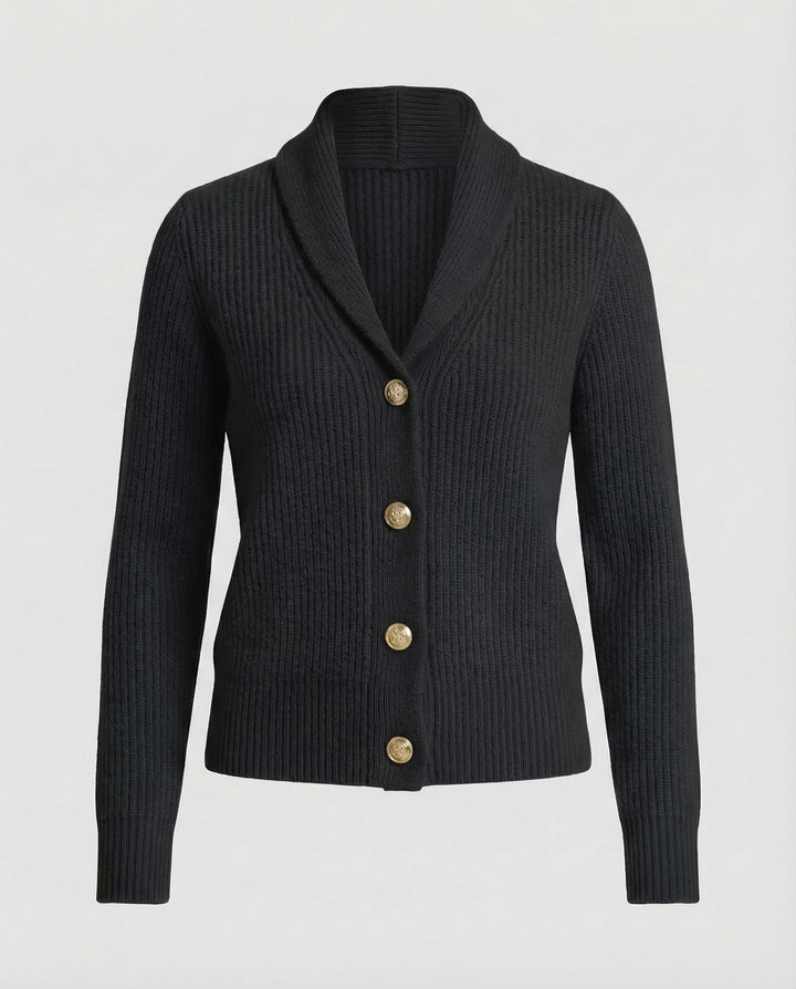 Marit | Dames Geribbelde Lange Mouw Cardigan