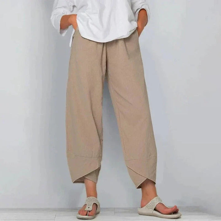Marit | Dames Hoge Taille Wide Leg Cropped Broek