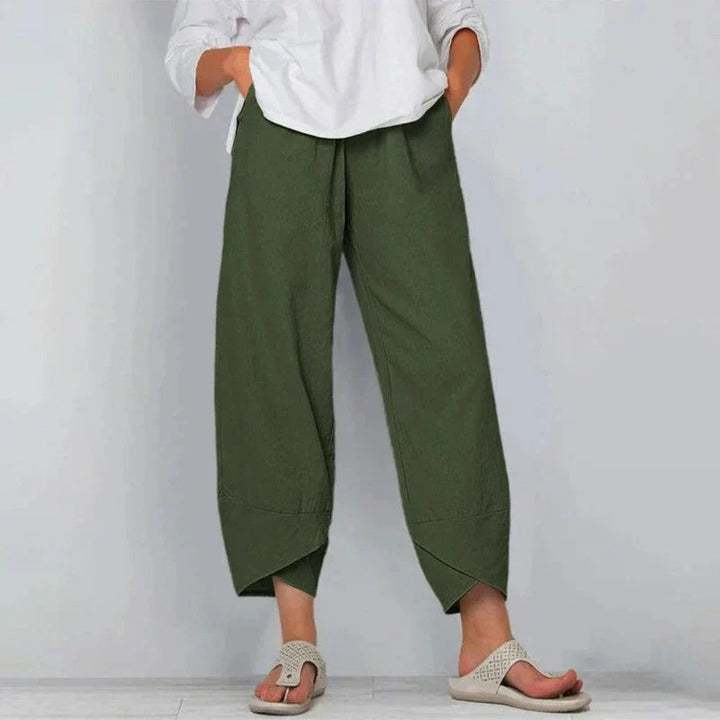 Marit | Dames Hoge Taille Wide Leg Cropped Broek