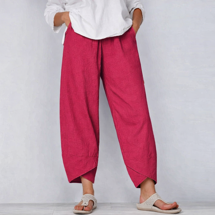 Marit | Dames Hoge Taille Wide Leg Cropped Broek