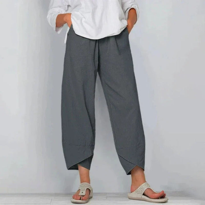 Marit | Dames Hoge Taille Wide Leg Cropped Broek