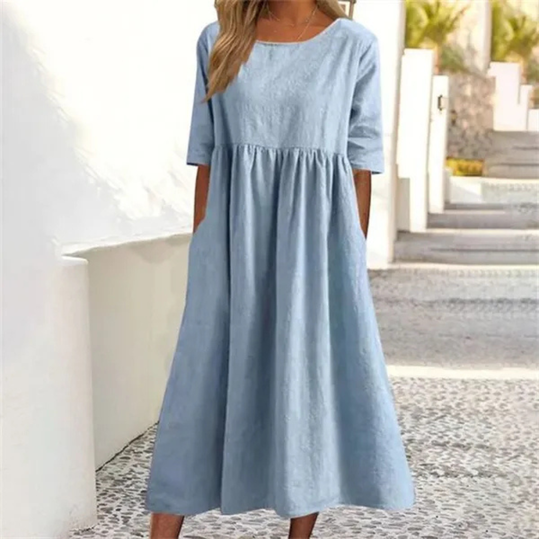 Milana | Comfortabele Dames Midi Jurk