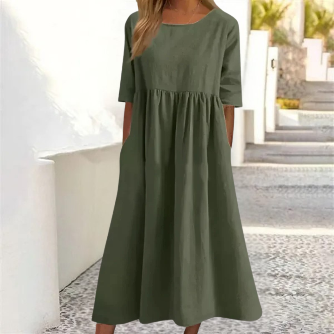 Milana | Comfortabele Dames Midi Jurk