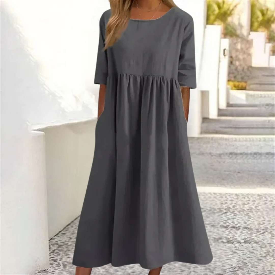 Milana | Comfortabele Dames Midi Jurk