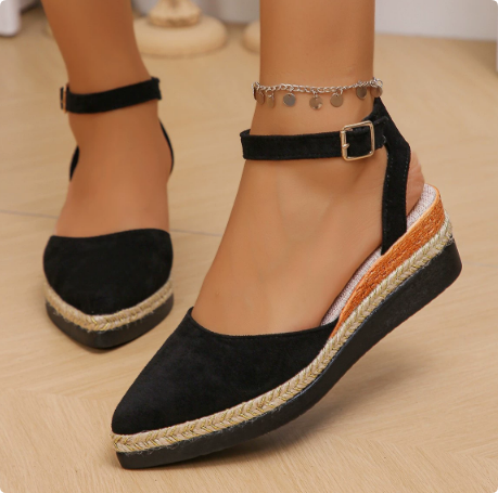 Noor | Dames Casual Enkelband Sleehak Espadrilles