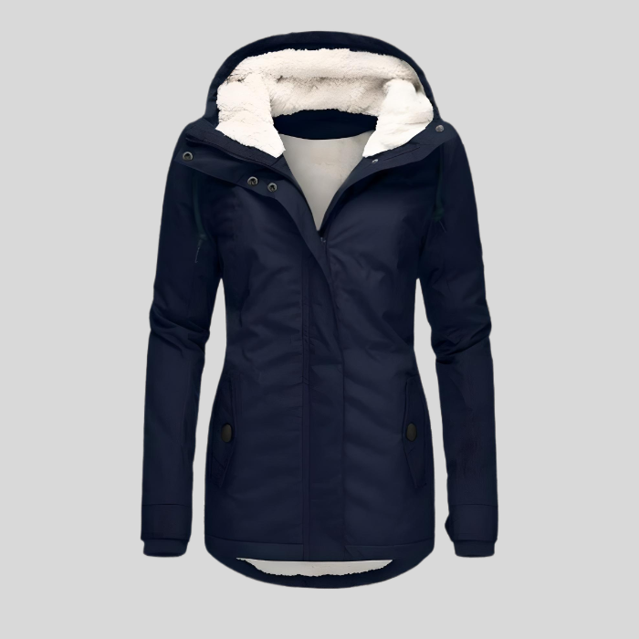 Noor | Dames Gevoerde Capuchon Lange Winterjas