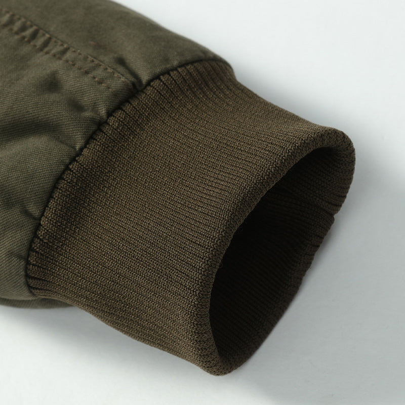 Heren Field Jacket met Opstaande Kraag en Schouderklappen