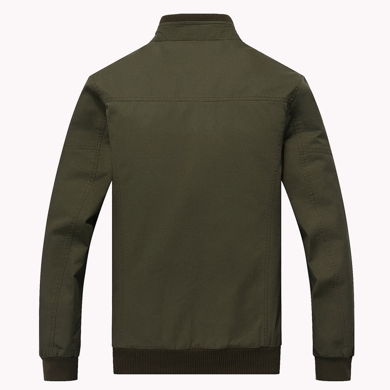 Heren Field Jacket met Opstaande Kraag en Schouderklappen