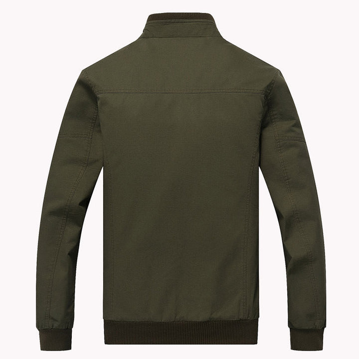 Heren Field Jacket met Opstaande Kraag en Schouderklappen