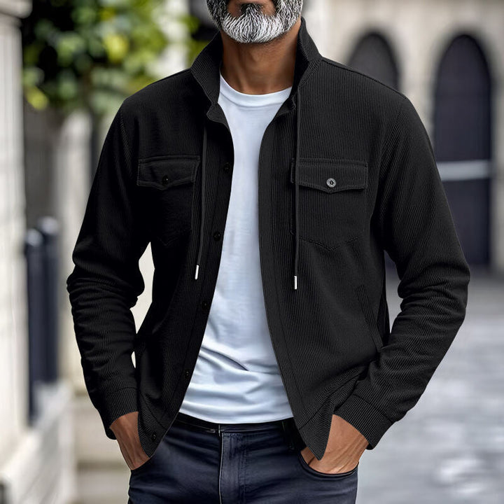 Heren Overshirtjack met Drukknoopsluiting en Borstzakken
