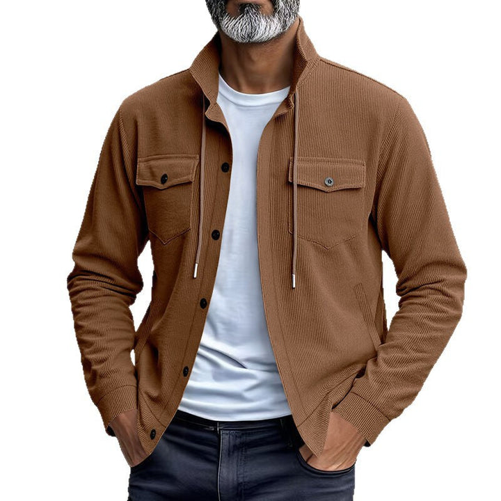 Heren Overshirtjack met Drukknoopsluiting en Borstzakken